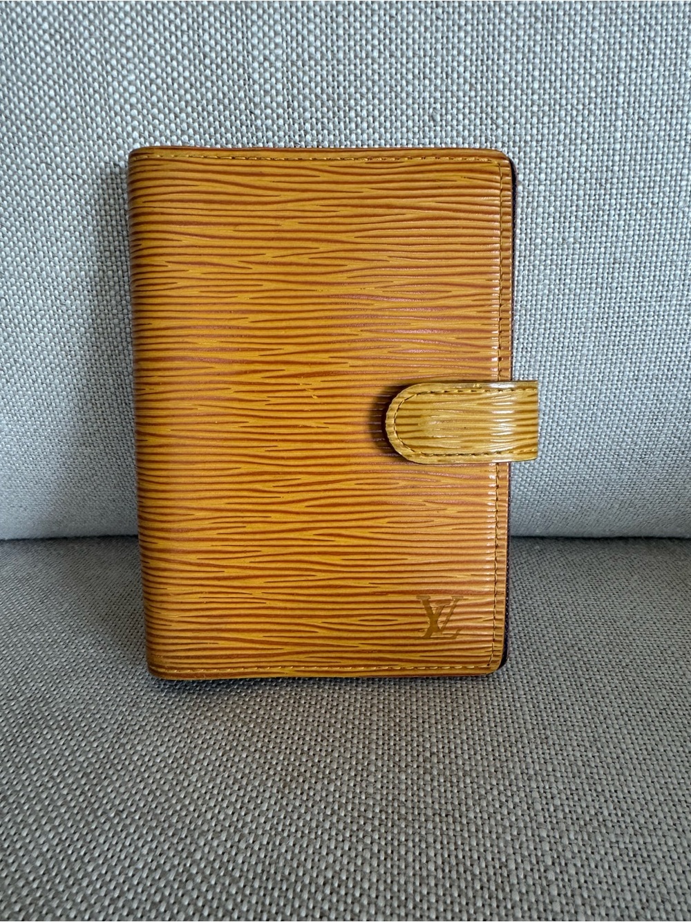 Louis Vuitton Yellow Epi Leather PM Agenda/Passport Holder